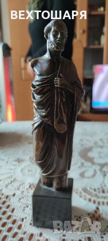Стара авторска бронзова пластика на Хипократ , снимка 7 - Антикварни и старинни предмети - 39604905