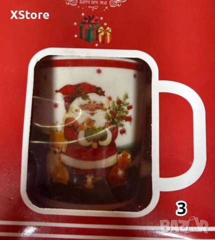 Оригинален коледен подарък чаша в оригинална опаковка и лъжичка, снимка 7 - Декорация за дома - 52440412