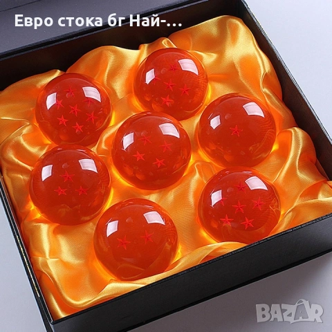 Комплект от 7 играчки Dragon Balls, Cozevdnt, Crystal, Multicolor, 3,5 cm