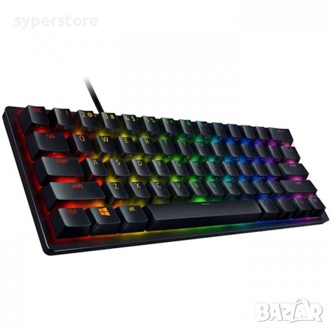 Клавиатура Razer Huntsman Mini Геймърска Gaming RGB лилави суичове, SS300673