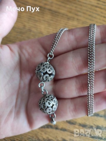 Сребърен синджир , стар филигран (39), снимка 5 - Колиета, медальони, синджири - 38038574