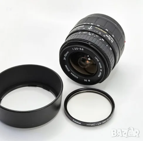 Sigma 24-70mm f/3.5-5.6 Aspherical (Sony A / Minolta AF) + Сенник и Филтър