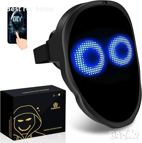 LED маска с Bluetooth програмируемо приложение MEGOO