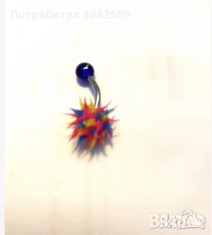 Пиърсинг за Пъпа с Медицинска Стомана Многоцветна, снимка 2 - Други - 52426827