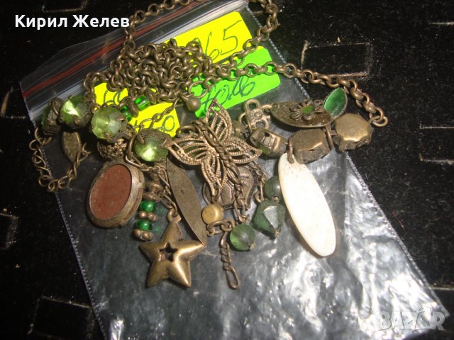 РЕТРО ОГЪРЛИЦА с КАМЕЯ ОЛИВИН СЕДЕФ БРОНЗОВ ВИНТИДЖ ГЕРДАН 4965, снимка 7 - Антикварни и старинни предмети - 30665889