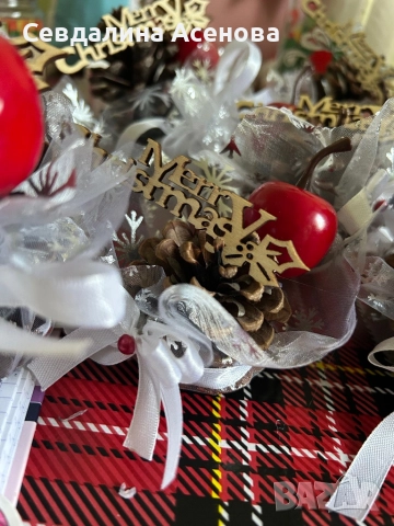 Коледна декорация - шишарка , снимка 2 - Декорация за дома - 52698051