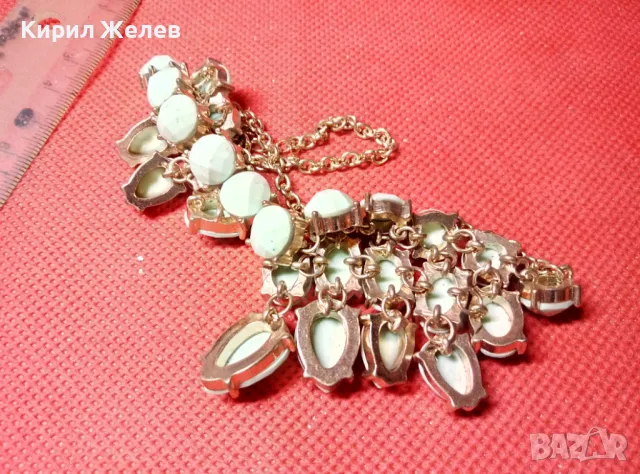 ЕФЕКТНА ЗЛАТИСТА ВИНТИДЖ АРТ СТИЛ ОГЪРЛИЦА КОЛИЕ 47326, снимка 6 - Колиета, медальони, синджири - 47309100