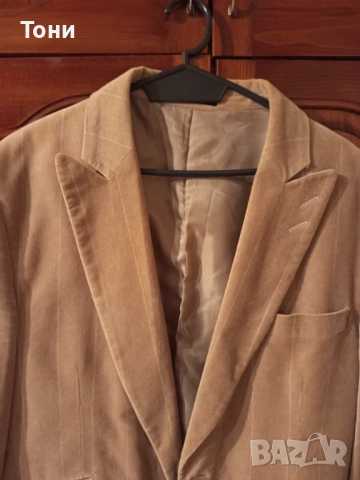 SELECTED Ново Мъжко Сако от Чист Натурален Велур L, снимка 2 - Сака - 53134725