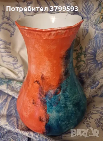 Многоцветна порцеланова ваза Mitterteich Bavaria , снимка 2 - Антикварни и старинни предмети - 48933687