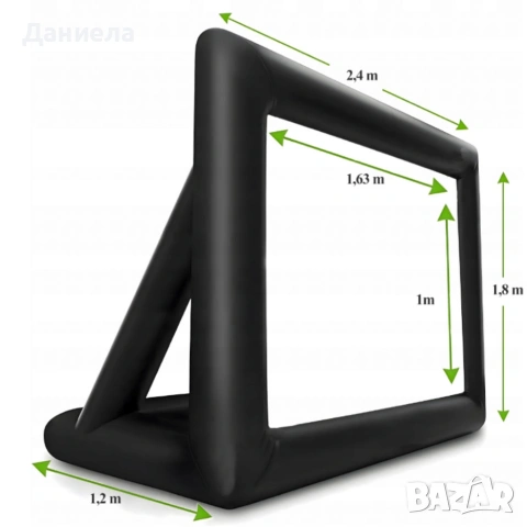 Надуваем проекционен екран за събития и кино на открито – Перфектен за партита и прожекции, снимка 10 - Други стоки за дома - 53969546