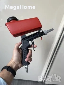 Преносим пневматичен пистолет за пясъкоструене, голям капацитет, ергономична дръжка, снимка 4 - Други инструменти - 53096785