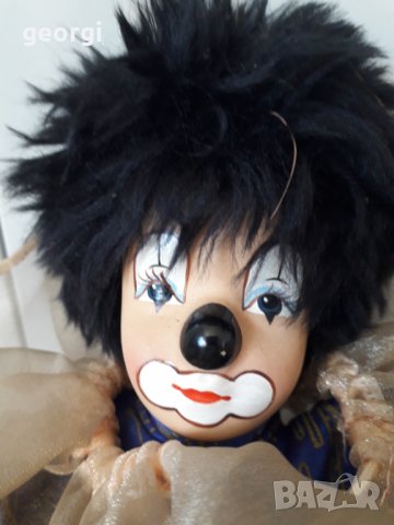 Стара кукла клоун, снимка 3 - Антикварни и старинни предмети - 31479578