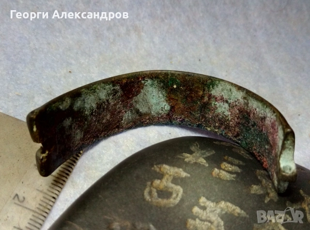 19-10 Век Половинка от Моминска Старинна Сачанена ВЪЗРОЖДЕНСКА ГРИВНА, снимка 4 - Антикварни и старинни предмети - 54348761
