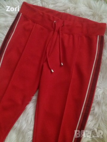 СТРАХОТЕН червен спортен панталон  - 7/8 дължина на крачола , снимка 3 - Спортни екипи - 42767736