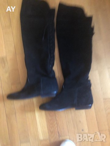 Дамски ботуши естествен велур Tamaris, снимка 2 - Дамски ботуши - 35293068