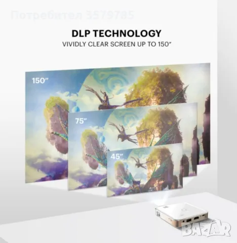 Портативен джобен проектор KODAK LUMA 150, снимка 4 - Друга електроника - 49007122