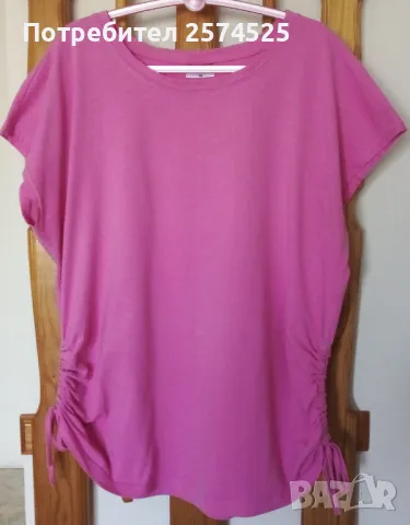 Pepco розова памучна блуза с къс ръкав XL