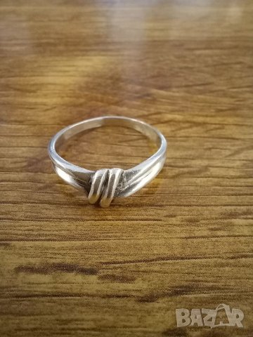 Сребърен пръстен - "възел", снимка 1