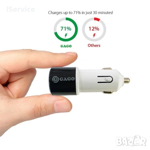 Dual USB Зарядно 12-24V А2.1 с A2 Usb Type-C кабел, снимка 2 - Друга електроника - 53338982