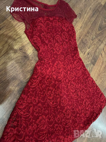 Червена официална рокля , снимка 5 - Рокли - 44586041
