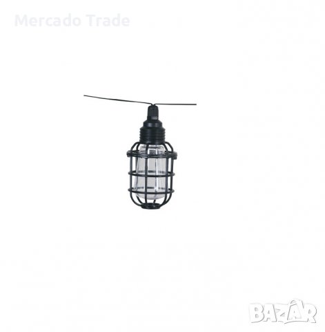 Комплект лампи Mercado Trade, LED соларни лампи, Светлинна верига, 10бр, Черен, снимка 3 - Декорация за дома - 39618309