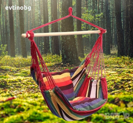 Голям хамак за градина и тераса – до 150 кг, супер комфортен, снимка 5 - Градински мебели, декорация  - 53906080