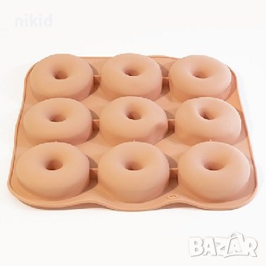 9 понички поничка донъти donuts силиконов молд форма фондан шоколад 