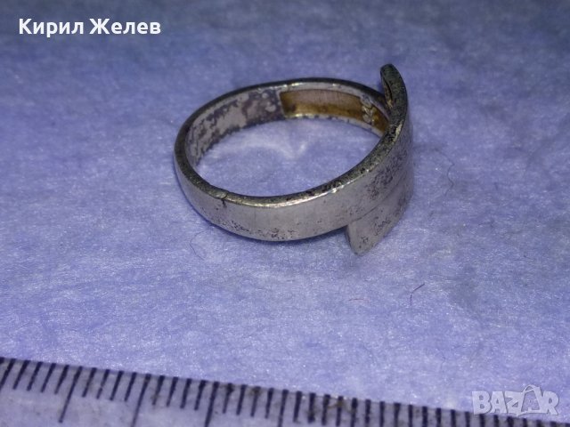 СТАР ЕЛЕГАНТЕН СТИЛЕН СРЕБЪРЕН ВИНТИДЖ АРТ ПРЪСТЕН СРЕБРО 925 АНГЛИЯ 40158, снимка 12 - Пръстени - 42763006