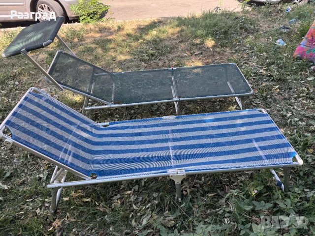 Сгъваеми шезлонги 2бр с шалтета 