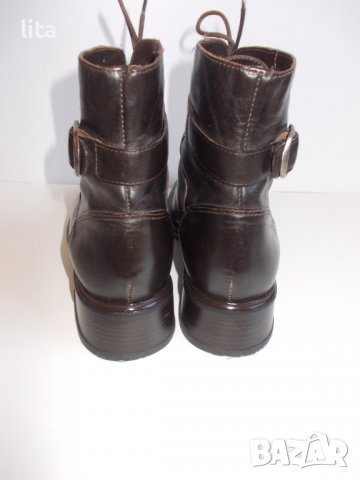 Кожени боти (тъмно-кафяви) № 38, снимка 4 - Дамски боти - 38618312