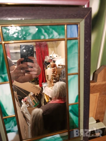 Огледало витраж стил тифани АРТ ДЕКО , снимка 3 - Огледала - 51031896