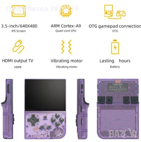 Портативна конзола ANBERNIC RG35XX HDMI TV 3.5 Inch IPS 10000+ игри, снимка 2 - Други игри и конзоли - 42328727
