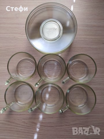 Огнеупорни / стъклени чаши за кафе Симакс Чехословакия, снимка 1 - Чаши - 31985054