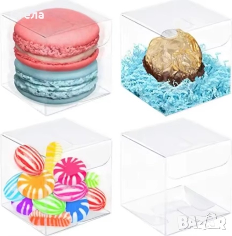 Прозрачни  пластмасови  PVC кутии, опаковъчни мини кутийки, кутийка за подарък, снимка 5 - Други - 52516977