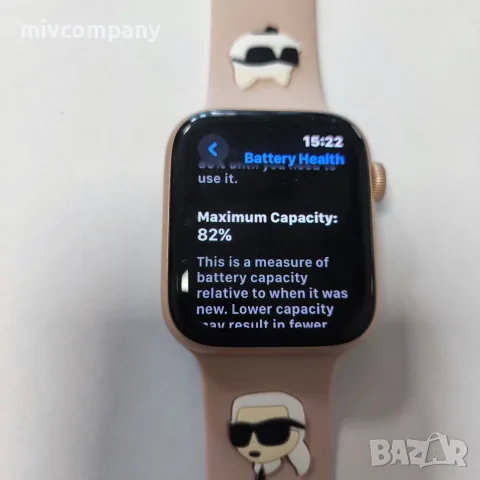 Часовник Apple Watch SE 44mm 82%bh, снимка 5 - Смарт часовници - 55802309