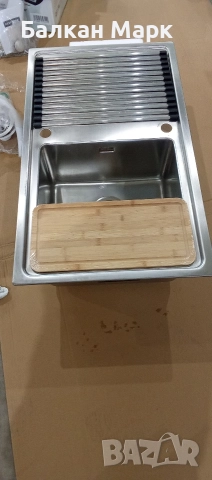 Кухненска мивка Respecta Chicago – неръждаема стомана, неръждавейка + аксесоари , снимка 3 - Мивки - 52847357