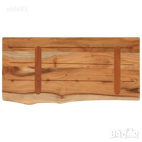 vidaXL Стенен рафт, 60x30x3,8 см, правоъгълен, масив акация, жив ръб, снимка 5 - Етажерки - 56147311