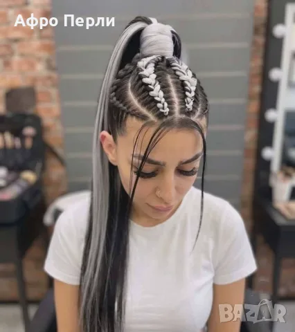 Плитки с КАНЕКАЛОН боксьорски плитки опашки ариел къдрици екстеншъни бохо плитки , снимка 6 - Аксесоари за коса - 55848374