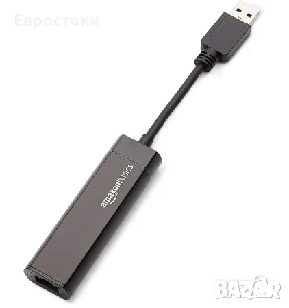 Amazon Basics интернет адаптер USB 3.0 към 10/100/1000 Gigabit Ethernet, снимка 3 - Кабели и адаптери - 47918637