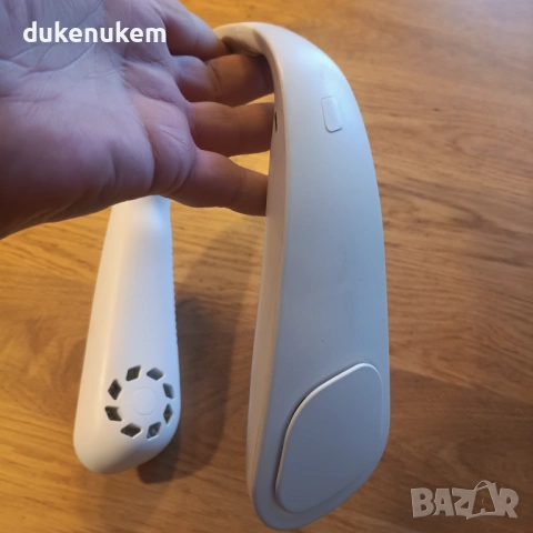 Преносим вентилатор за врат 9000 mAh, USB, 360° сгъваема глава, снимка 7 - Вентилатори - 53333314
