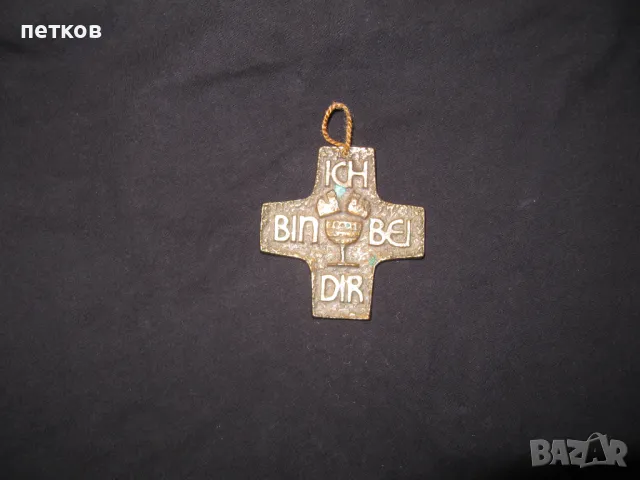 стар кръст - бронз или месинг, снимка 5 - Антикварни и старинни предмети - 50058171