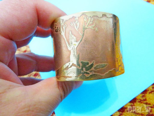 Стара солидна бронзова маркова гривна, еротика - ръчна майсторска изработка с маркировка - 18+, снимка 5 - Антикварни и старинни предмети - 37895528