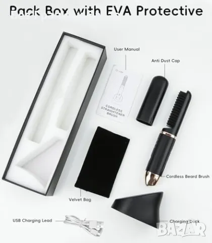 Нов Електрически гребен за брада – Бързо оформяне и изправяне мъже, снимка 5 - Други - 49084350