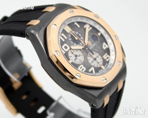 Audemars Piguet Royal Oak Offshore Chronograph 44mm Black Ceramic & Rose Gold Различни Варианти, снимка 9 - Мъжки - 52998281