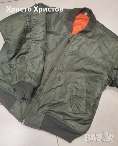 Мъжко двулицево яке (бомбър) / Размер S, снимка 3 - Якета - 52653059