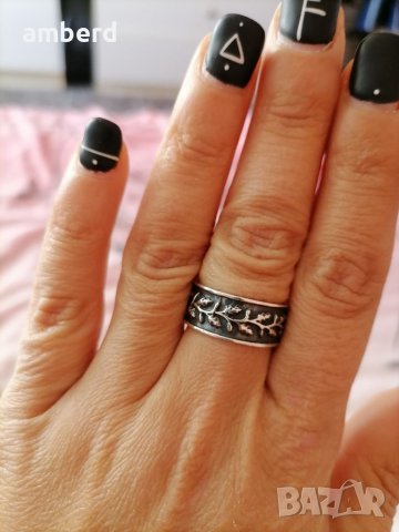 Сребърна халка - модел R004A, снимка 3 - Пръстени - 39665089