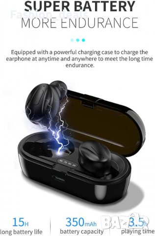 Нови Безжични слушалки Спортни с кутия за зареждане Earbuds за музика, снимка 6 - Bluetooth слушалки - 39939770