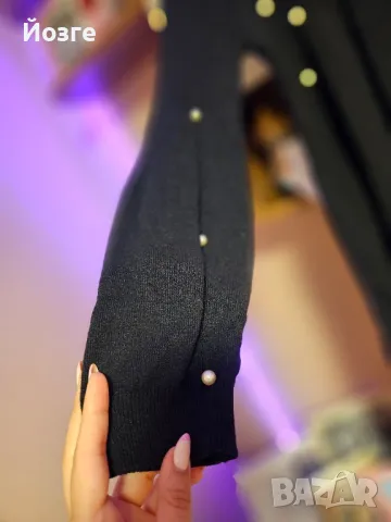 Черна рокля с колан, снимка 3 - Рокли - 49995164