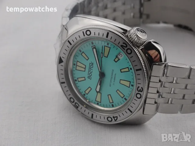 ВОСТОК АМФИБИЯ АВТОМАТИЧЕН-"ЧЕРЕПАХА"-"TIFFANY" ref: 70088В, снимка 15 - Мъжки - 48082149