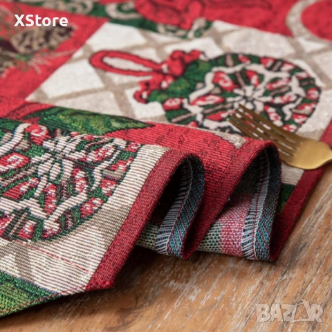 Коледна покривка за маса - идеалната празнична декорация, снимка 3 - Декорация за дома - 52443412